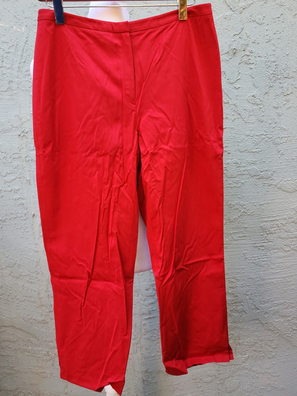 Ann Taylor NWT Red Flat Front Straight Leg Trousers Pants [6P]
